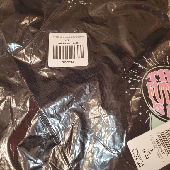 EVERYDAY TEE - SIGNATURE JERSEY FUTURE IS LOVE BLACK Size 2 - Picture 5 of 9